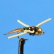 Tungsten Bead Head Copper John With Rubber Legs  Green