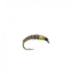 Slim Czech Nymph Dark olive and lime Hot stripe